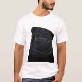 T-shirt noir de carlin (Devant)