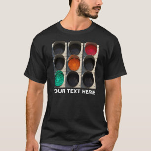 T-shirt Noir de feux de signalisation