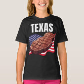 T-shirt noir de la fille du Texas (Devant)