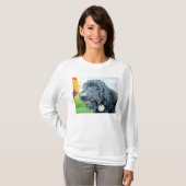 T-shirt noir de Labradoodle Ralph (Devant entier)