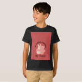 T-shirt noir de l'amitié (Devant entier)