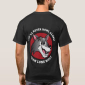 T-shirt Noir de loup solitaire d'équipe (Dos)