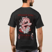 T-shirt noir de luxueux dragon de danse Beri. (Dos)