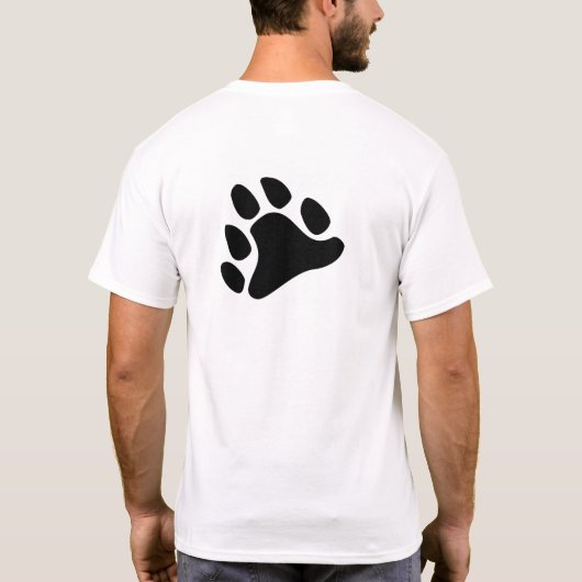 T-shirt noir de patte (conception arrière) (Dos)