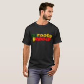 T-shirt noir de rasta de filirootswear (Devant entier)