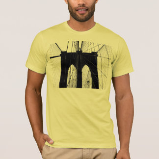 T-shirt Noir de silhouette de pont de Brooklyn