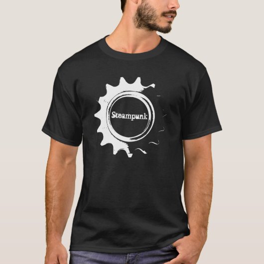 T-shirt Noir de Steampunk (Devant)