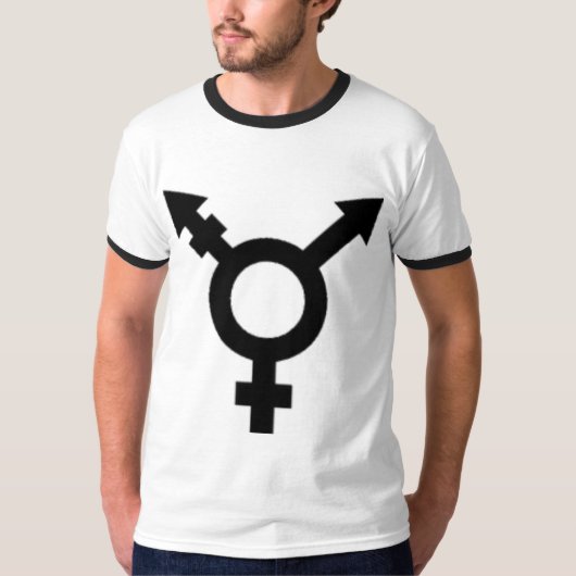 T-shirt noir de symbole de tg (Devant)