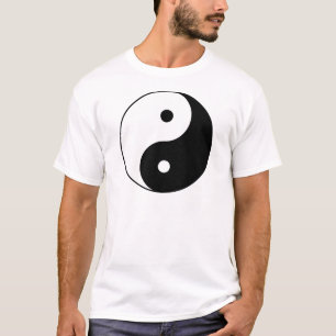 T-shirt Noir de Taijitu de Chinois de signe de Taoism de