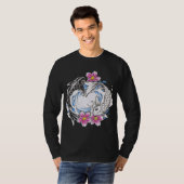 T-shirt noir de Yin Yang (Devant entier)