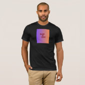 T-shirt noir demi-manches (Devant entier)