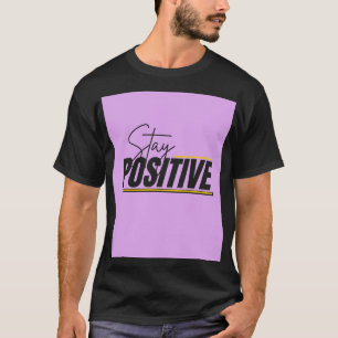 T-shirt noir demi-manches avec design restez posit