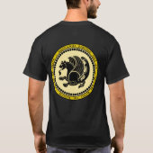 T-shirt Noir d'empire de Sassanid et chemise de joint d'or (Dos)