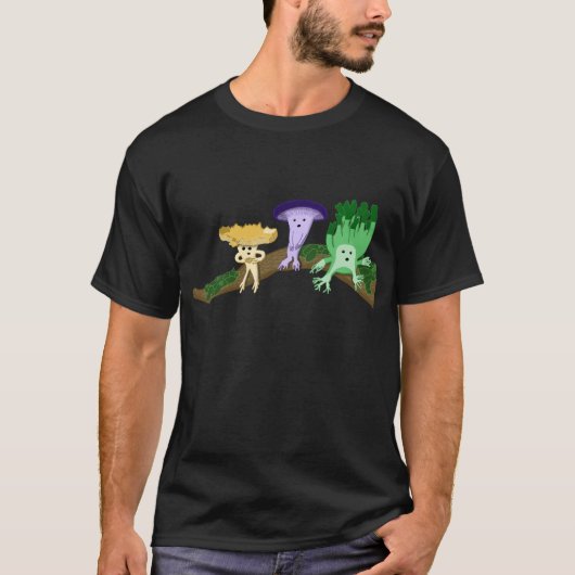 T-shirt noir des amis de la forêt (Devant)
