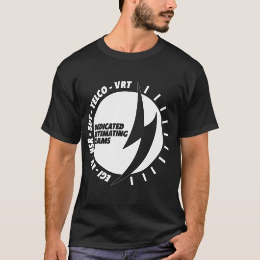 T-shirt noir DET (Devant)