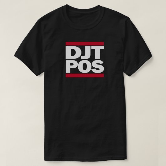 T-shirt noir DJT-POS (Design devant)