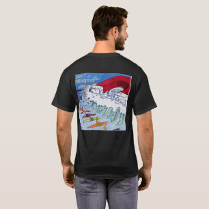 T-shirt noir dos Surf Magnet men