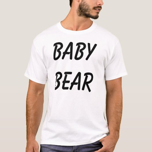 T-shirt noir d'ours de bébé (Devant)