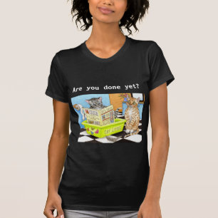T-shirt noir du chat 464