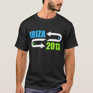 T-shirt noir du DJ de conception de l'ibiza 2013