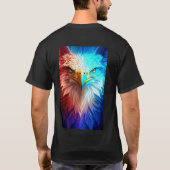 T-Shirt noir Eagle chauve américain (Dos)