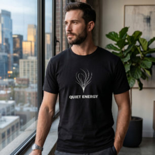 T-shirt noir en art linéaire monochrome minimalist