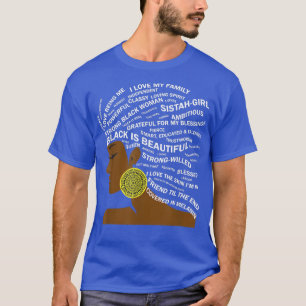 T-shirt Noir est de belles paroles en cheveux naturels Afr