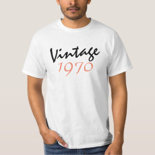 T-shirt noir et blanc 1970