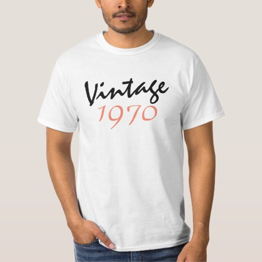 T-shirt noir et blanc 1970 (Devant)