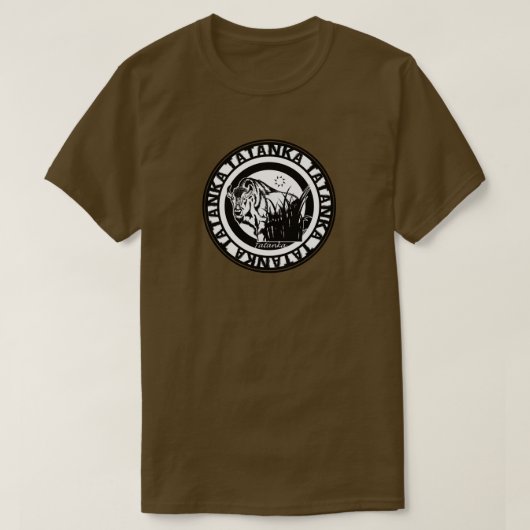 T-shirt Noir et blanc 2 de Tatanka (Buffalo) (Design devant)