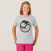 T-shirt NOIR ET BLANC #45 - Dormir de chat V01 (Devant entier)