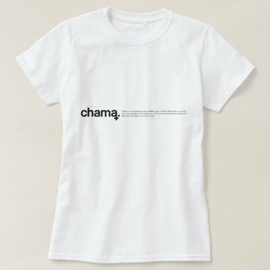 T-shirt noir et blanc Chama (Design devant)