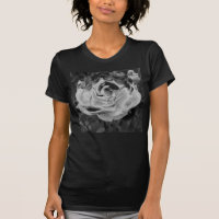 T-shirt noir et blanc de cru de rose