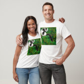 T-shirt noir et blanc de lémur de Ruffed (Unisexe)