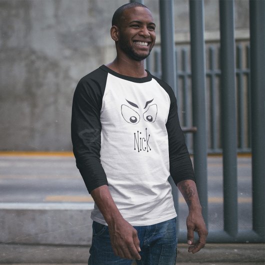 T-shirt Noir et blanc drôle Halloween Éffrayant Custom