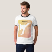 T-shirt Noir et blanc Japon Martial Arts Karate (Devant entier)