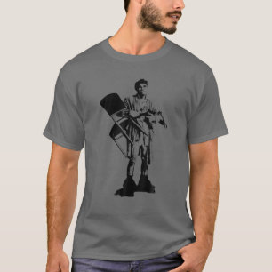 T-shirt Noir Et Blanc L'Homme Contient La Chaise Design Je