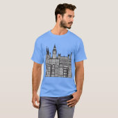 T-shirt noir et blanc London Cityscape (Devant entier)