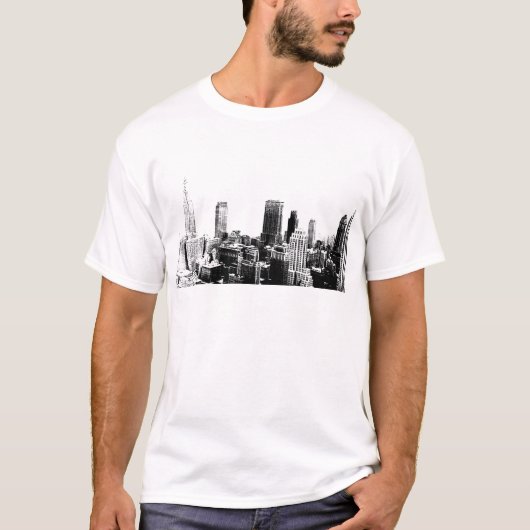 T-shirt Noir et blanc New York City (Devant)