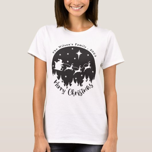 T-shirt Noir et blanc simple (Devant)