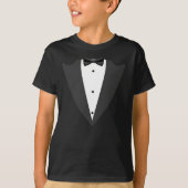 T-shirt noir et blanc Tuxedo (Devant)