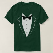T-shirt Noir et blanc Tuxedo Bow Cravate costume drôle Nov (Design devant)
