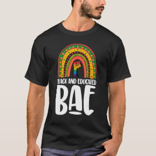 T-shirt Noir Et Éduqué Bae Rainbow Femmes Africaines Noir
