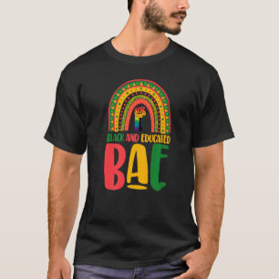 T-shirt Noir Et Éduqué Bae Rainbow Femmes Africaines Noir
