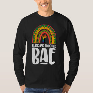 T-shirt Noir Et Éduqué Bae Rainbow Femmes Africaines Noir