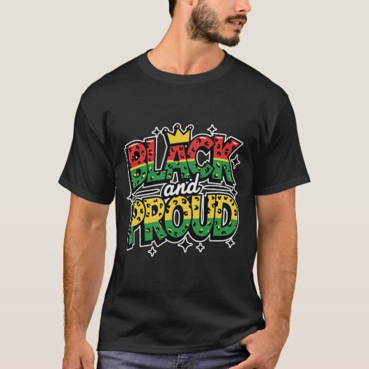 T-shirt Noir et Fier (Devant)