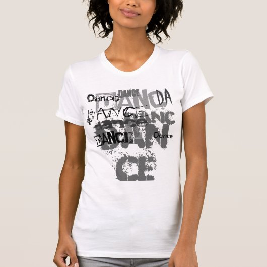 T-shirt Noir et gris de danse de danse de danse (Devant)