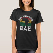 T-shirt Noir et instruit BAE Pride Histoire Mois Enseignan (Devant)