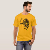 T-shirt Noir et jaune de tigre (Devant entier)