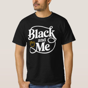 T-shirt Noir et moi - Gras minimaliste conception de typog